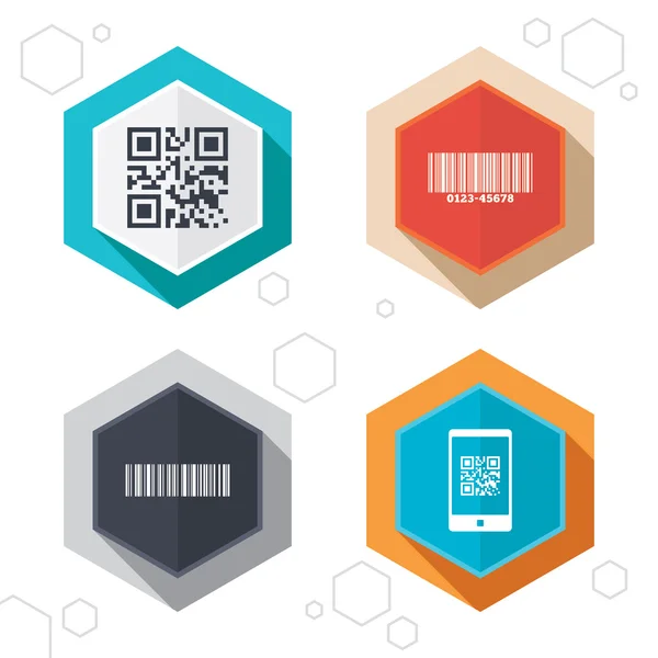 Bar and Qr code icons. — Stock Vector