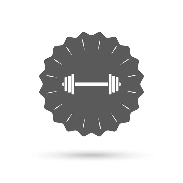 Barbell sign icon. — Stock Vector