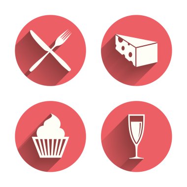 Gıda simgeler. Kek cupcake