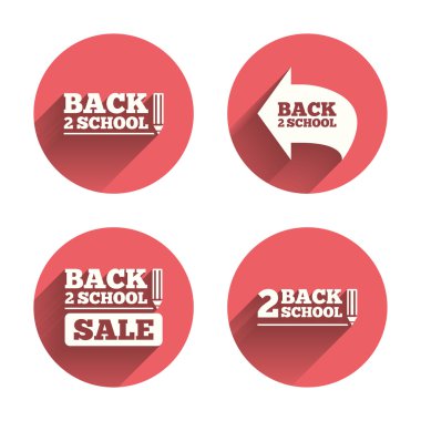 geri okul simgeler. tatil sonrası çalışmalar