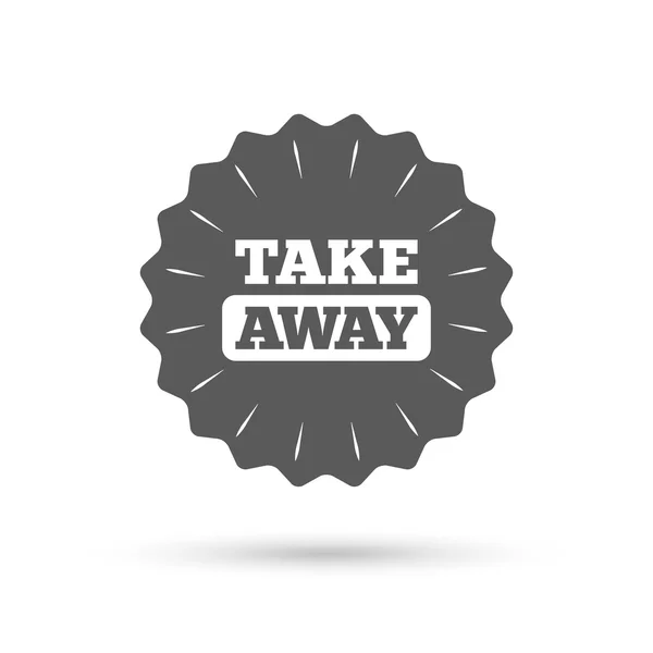 Take away sign icon. — Stock Vector