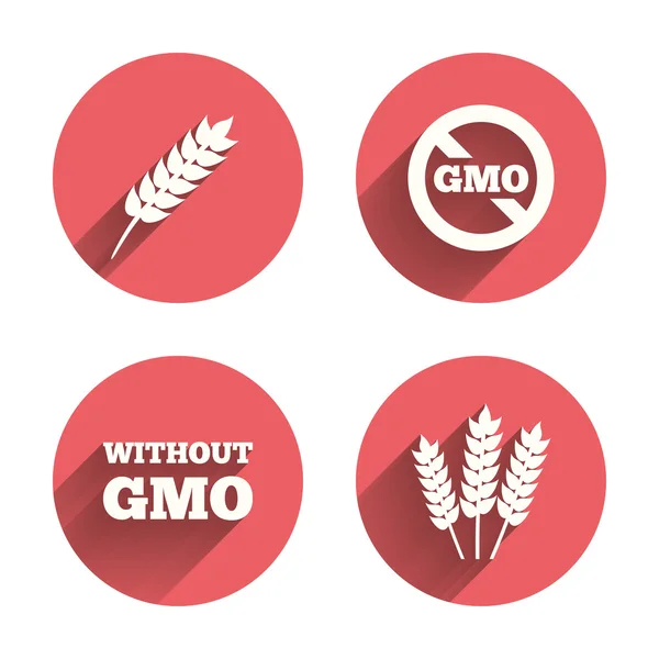 Agricultural icons. GMO free symbols. — Stock Vector