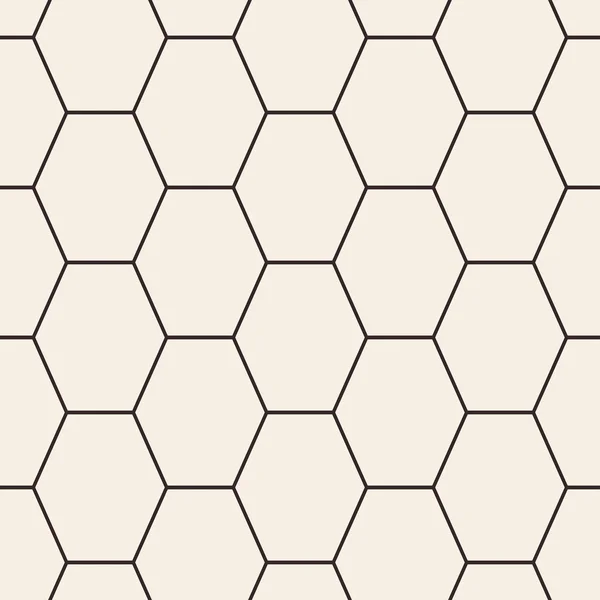 Grille dénudée hexagonale motif sans couture . — Image vectorielle