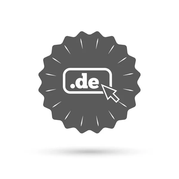 Domain DE sign icon. — Stock Vector