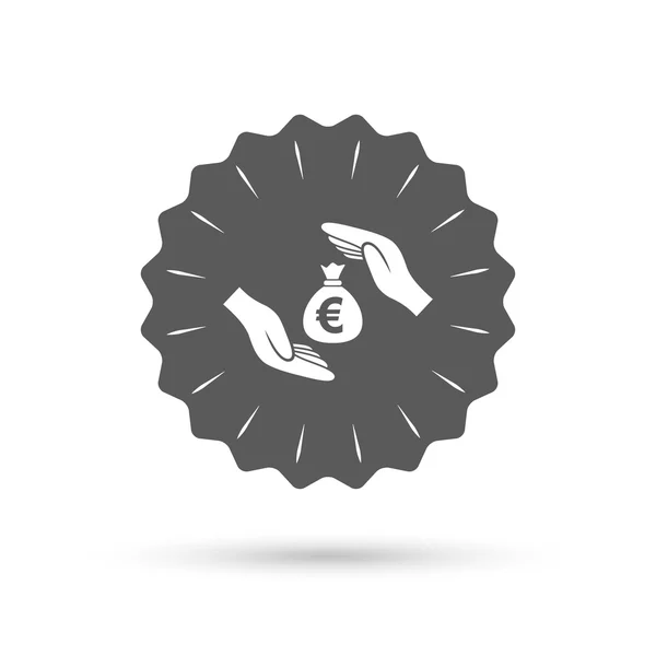 Icono de signo de dinero protección . — Vector de stock