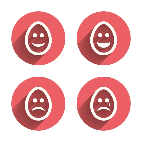 Eggs happy and sad faces — Wektor stockowy