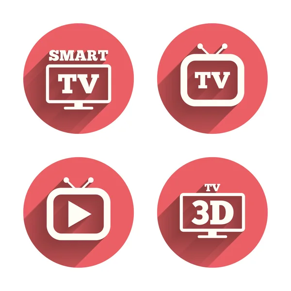 Smart 3D TV mode icons — Stock Vector