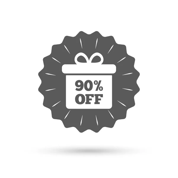 90 percent sale gift box — Stock Vector