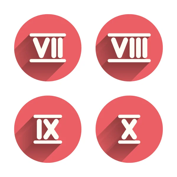 Roman numeral icons. — Stock Vector