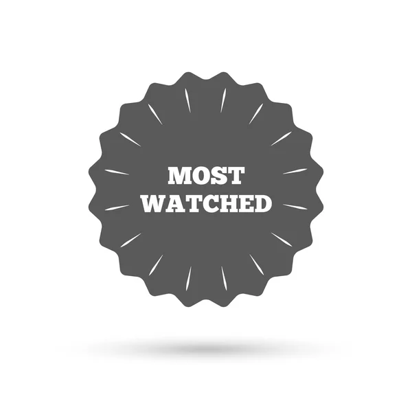 Most watched sign icon. — Stock Vector