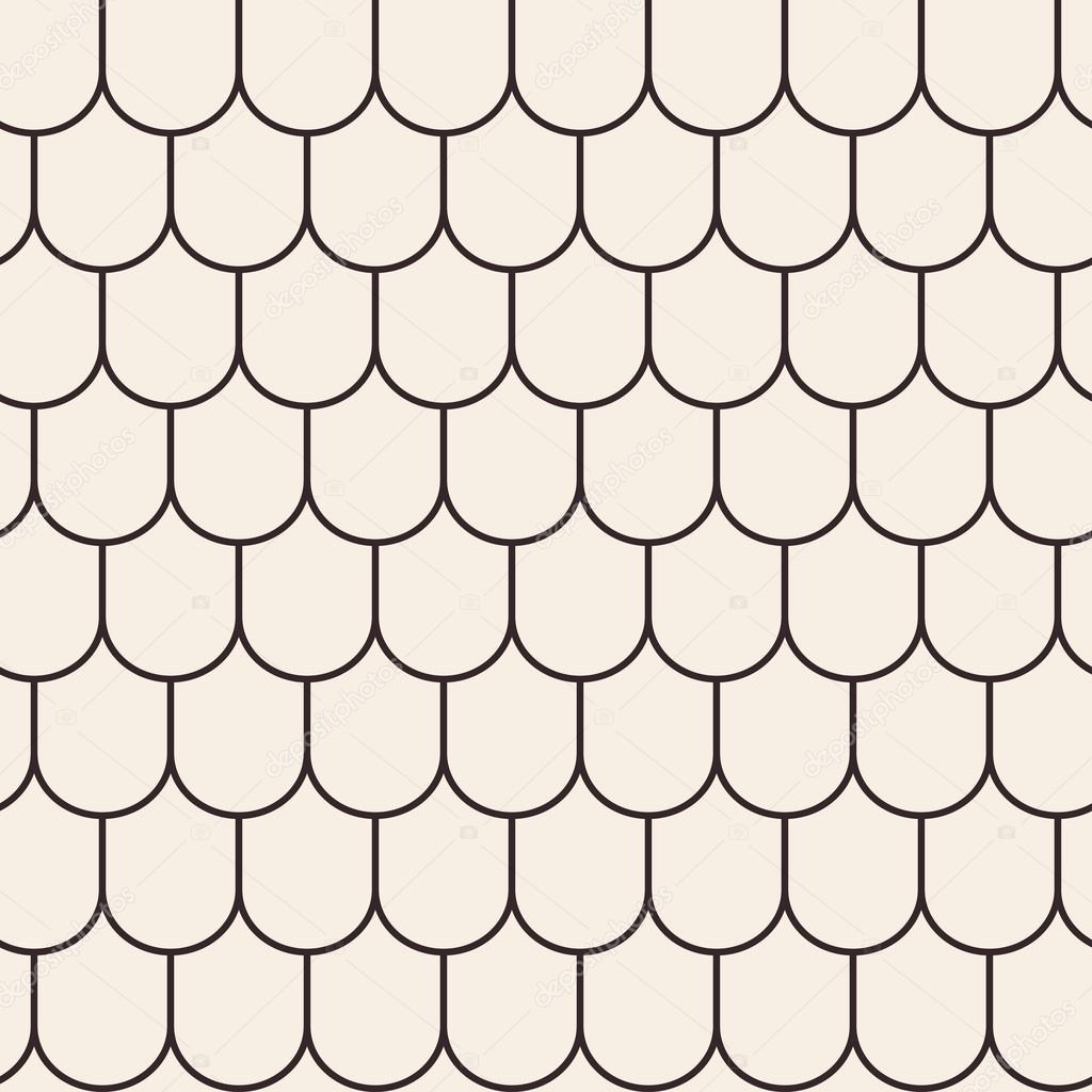 Roof tile geometric seamless pattern.