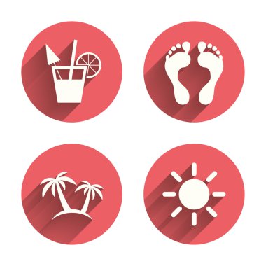 Beach Tatil simgeler.