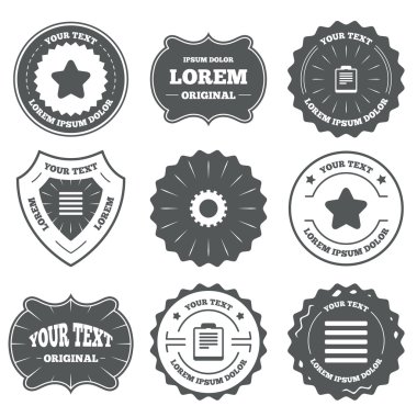 Yıldız ve menü listesi işaretleri.