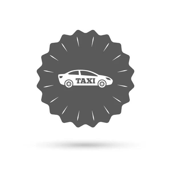Taxi car sign icon. — Stock Vector