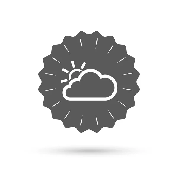 Cloud and sun sign icon. — Stock Vector