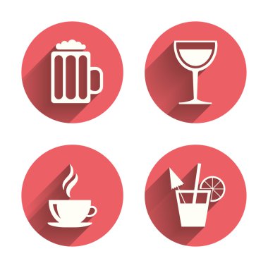 İşaretler içer. Kahve fincanı, cam