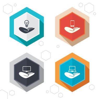 yardım simgeleri eller.