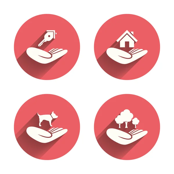 Helping hands icons. — Stock Vector