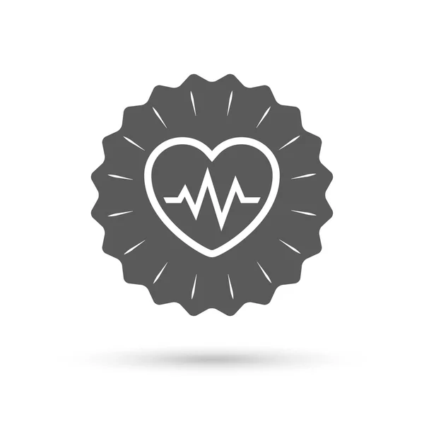 Signo del latido del corazón. Símbolo de cardiograma . — Vector de stock