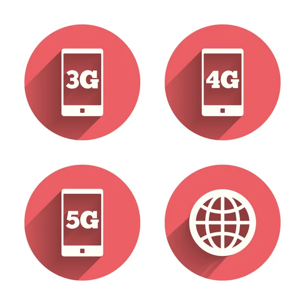 Icônes de télécommunications mobiles . — Image vectorielle