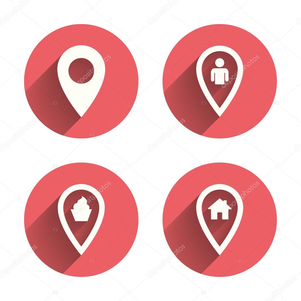 Map pointer icons.