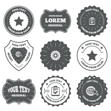 Yıldız ve küre işaretleri.