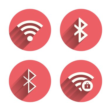 Wifi and Bluetooth icons clipart