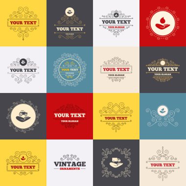 yardım simgeleri eller.