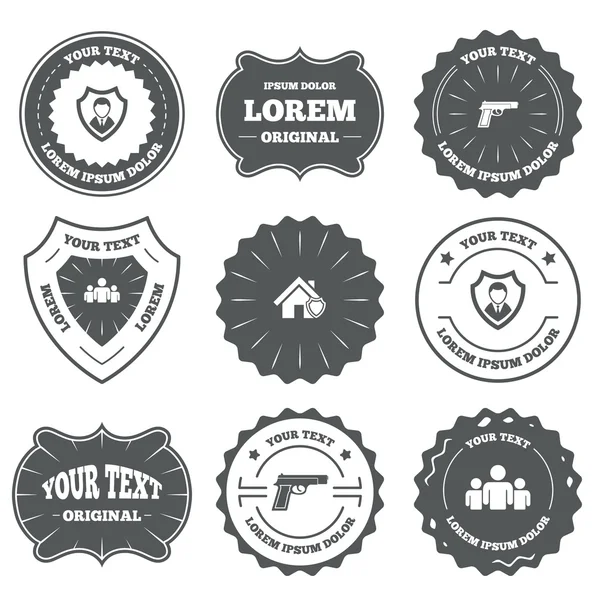 Iconos de la agencia de seguridad . — Vector de stock