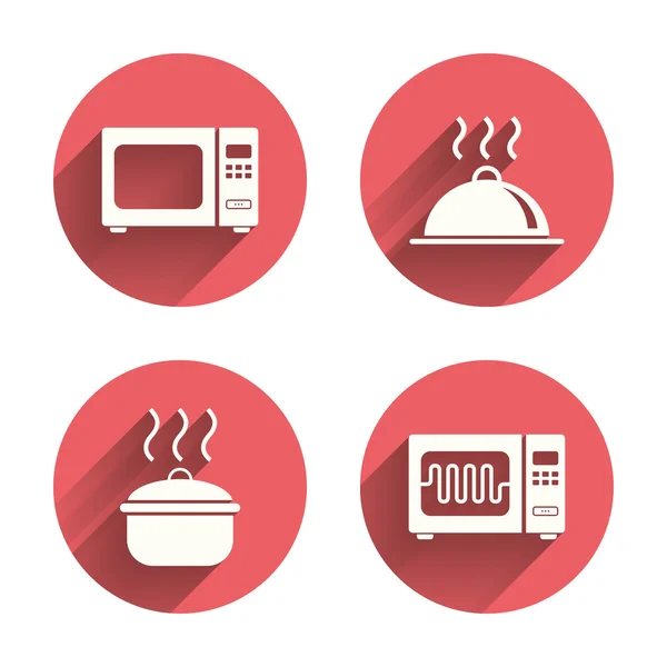 Microwave oven icons — Stock Vector