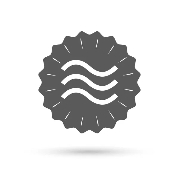 Ondes d'eau signe icône . — Image vectorielle