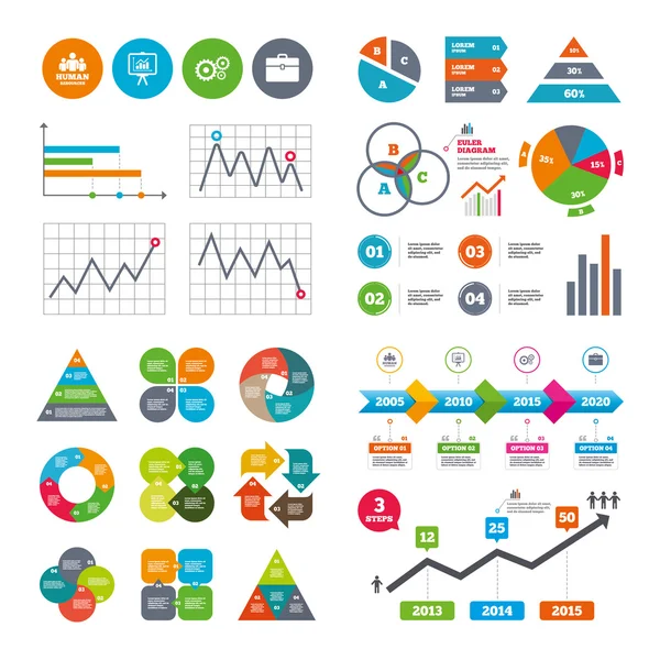 Recursos humanos y negocios. Junta de presentación — Vector de stock