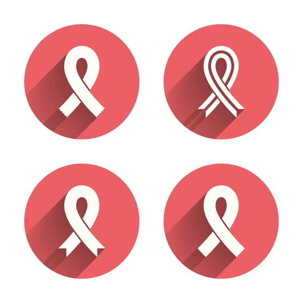 Symbole des Brustkrebsbewusstseins. — Stockvektor