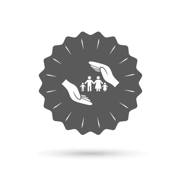 Family life insurance sign icons — Stock Vector