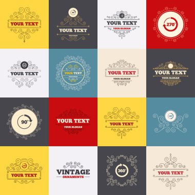 Açısal çember simgeleri.