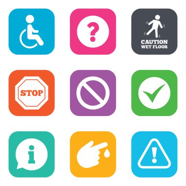 Dikkat dikkat kutsal kişilerin resmi. Bilgi işaretleri.