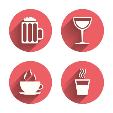 İşaretler içer. Kahve fincanı, cam