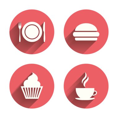 Gıda simgeler. kek cupcake sembolü.
