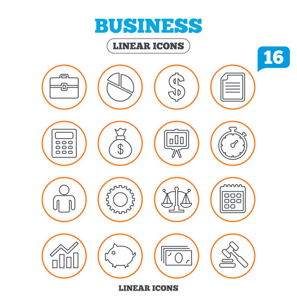 Business line icons.