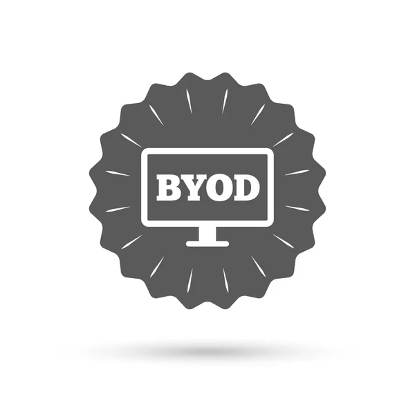 BYOD icono de signo . — Vector de stock