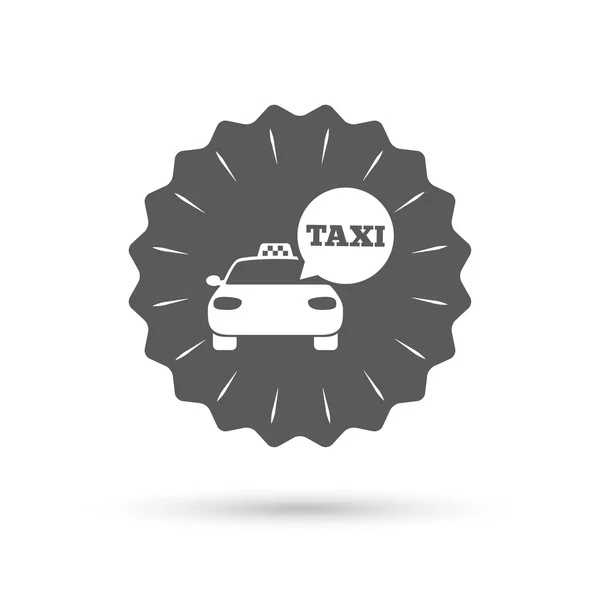 タクシーの車の記号アイコン. — ストックベクタ