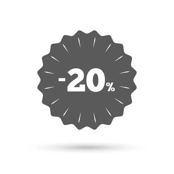 20 por ciento signo de descuento — Vector de stock