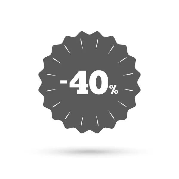 40 Prozent Rabatt-Schild — Stockvektor