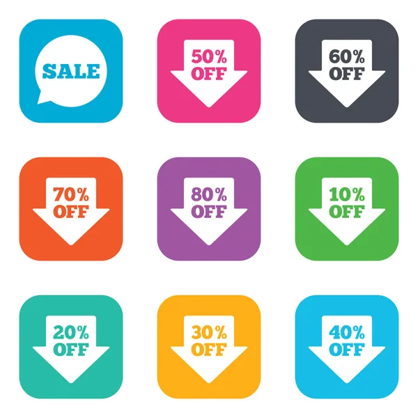 Sale discounts icons. — Stock Vector