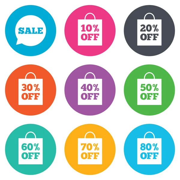 Sale discounts icons. — Stock Vector