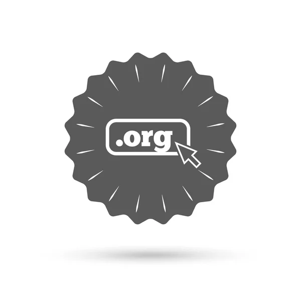 Icona del segno ORG del dominio . — Vettoriale Stock