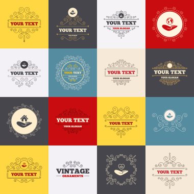 yardım simgeleri eller.