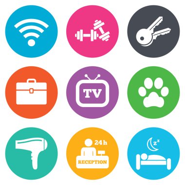 Otel, Oda Servisi simgeler.