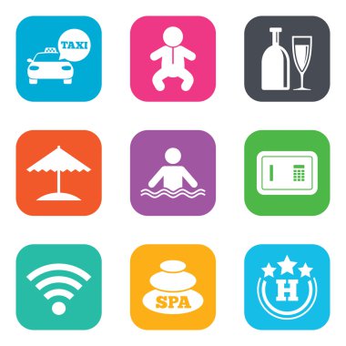 Otel, Oda Servisi simgeler.