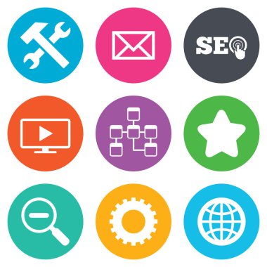 Internet, seo simgeler.